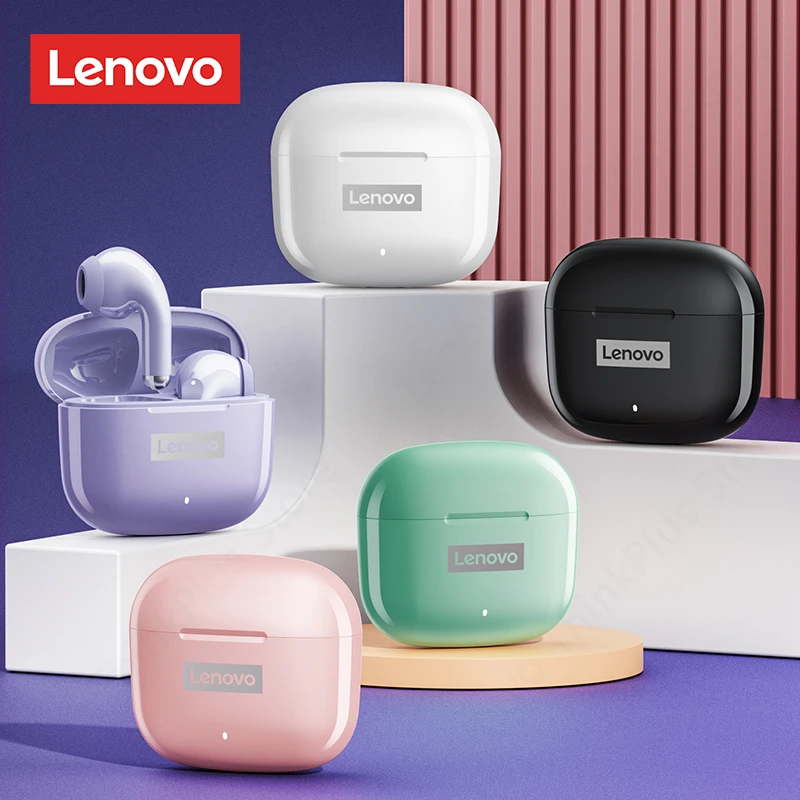 Fones De Ouvido Lenovo-LP40 Pro TWS Sem Fio Bluetooth 5.1 Com Redução De Ruído, Controle De Toque, Original, Novo, 250mAh, 2022 na Aliexpress