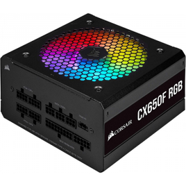 Fonte Corsair CX650F RGB 650W 80 Plus Bronze Modular Preto - CP-9020217-NA na BringIT