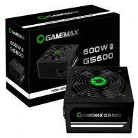 Fonte Gamemax GS600, 600W, 80 Plus White, PFC Ativo, Black na Terabyte Shop