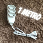 Force Line – Extensão Slim, 3 Tomadas, Bipolar, Bivolt, 1 Metro, Branco na Amazon