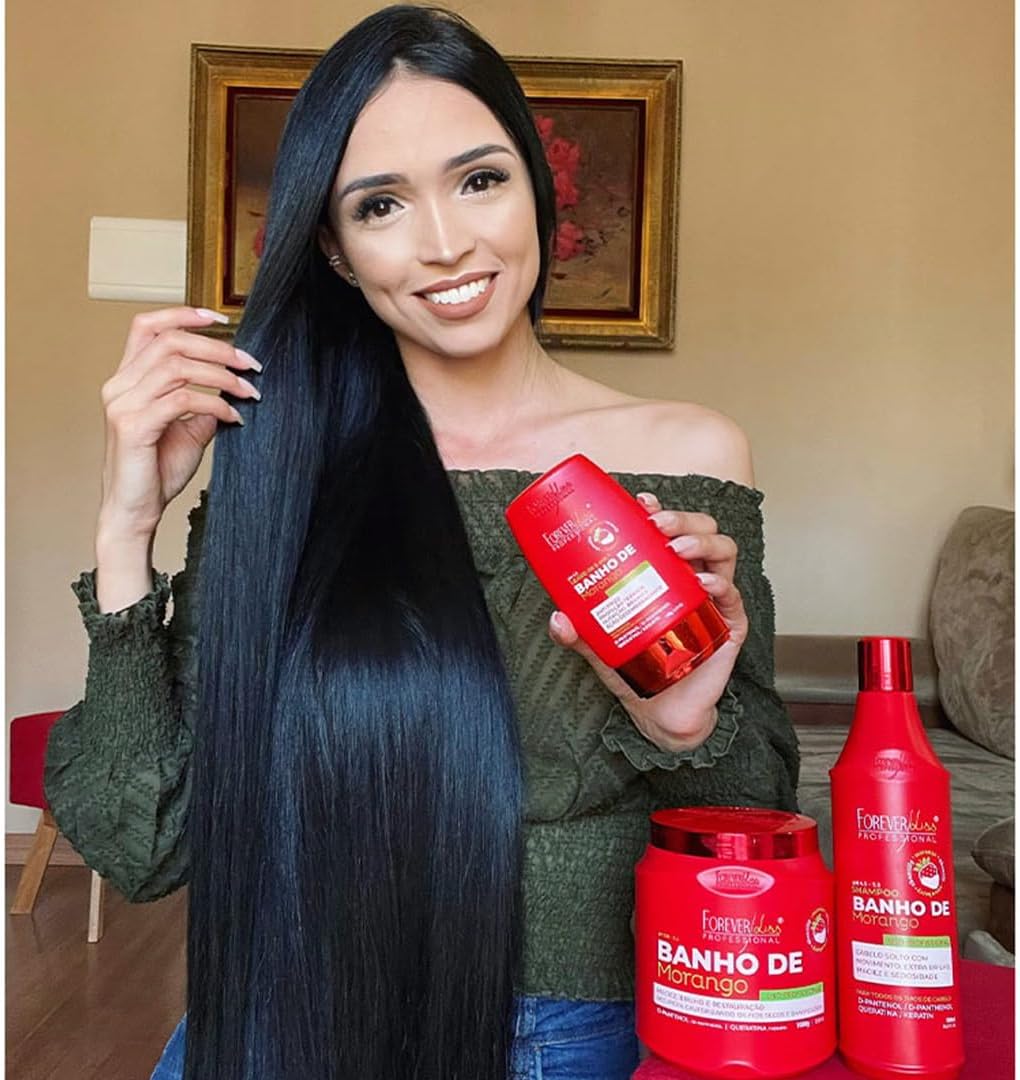 Forever Liss Leave-In Banho De Verniz Morango 140G na Amazon
