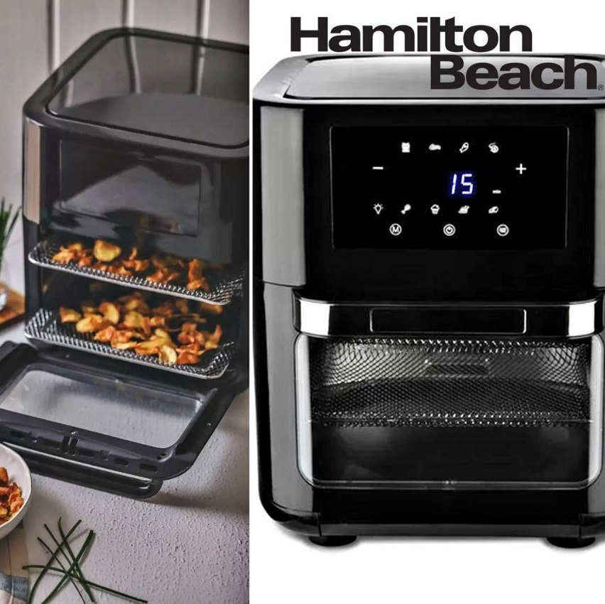 Forno Air Fryer Hamilton Beach ASWE002-BZ127 12L 1680W 110V Preta na Girafa