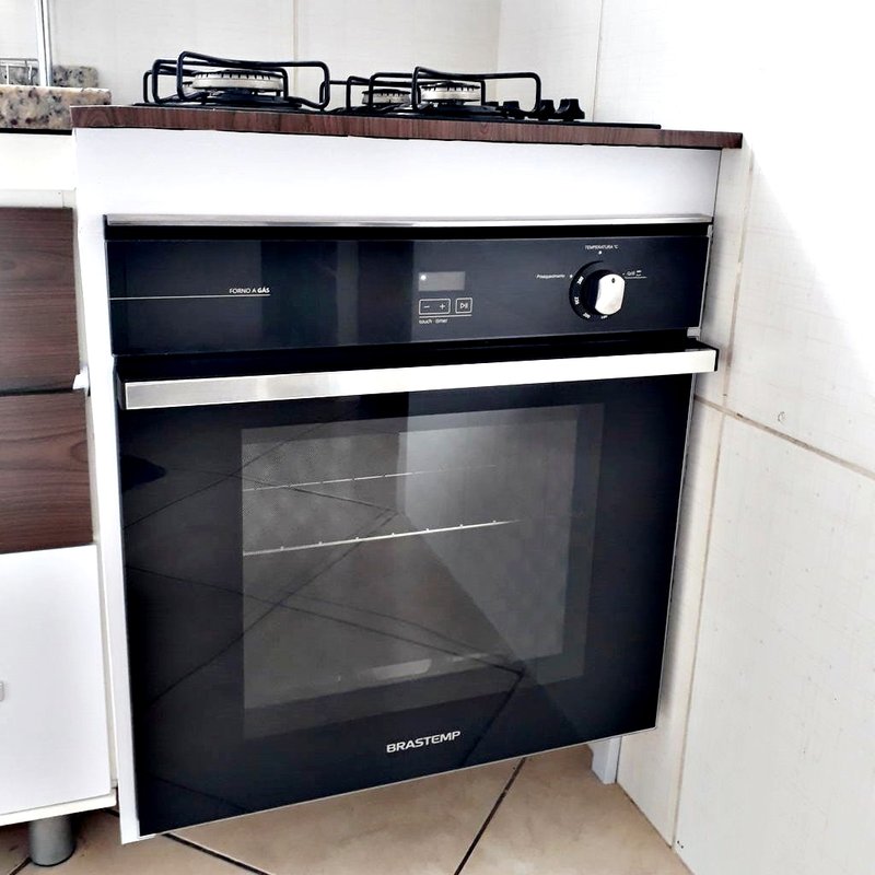 Forno de Embutir a Gás Brastemp 78 Litros Preto com Grill e Timer Touch – BOA84AE 220V na Amazon