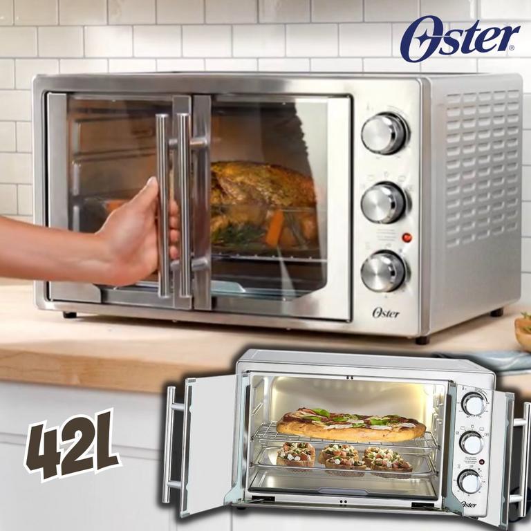 Forno e Fritadeira Sem Óleo Oster 42L French Door 2 em 1 na Amazon