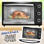 Forno Elétrico de Bancada Britânia com Timer 44L – Preto BFE44P na Magazine Luiza