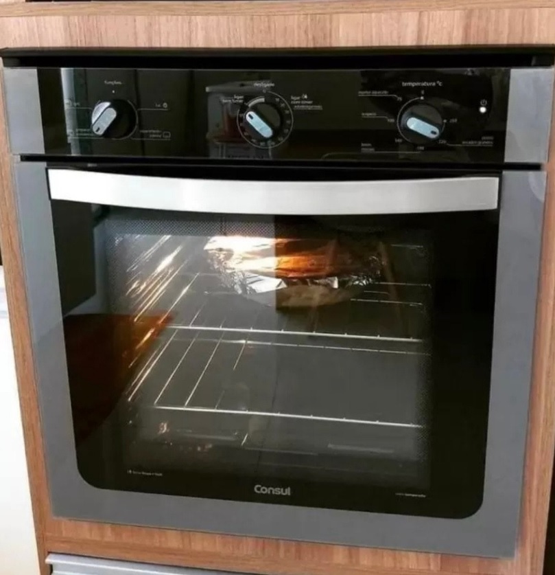 Forno Elétrico de Embutir Consul Grill com Timer – 84L Preto e Prata COB84AR na Magazine Luiza