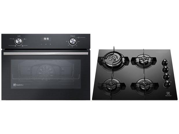 Forno Elétrico de Embutir Electrolux de Convecção – com Timer 50L + Cooktop 4 Bocas a Gás GLP Preto na Magazine Luiza