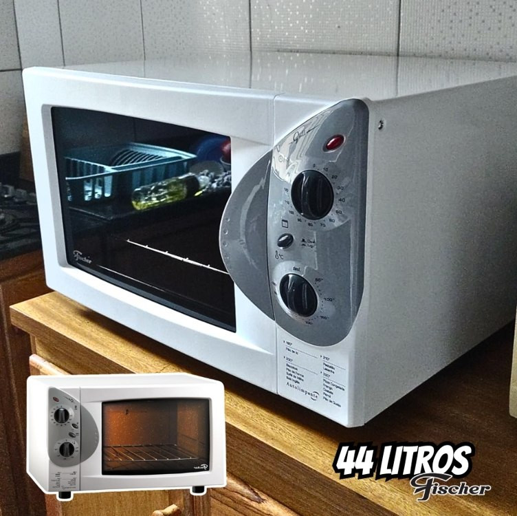 Forno Elétrico Fischer Grill Bancada 44L Branco 127V na Amazon