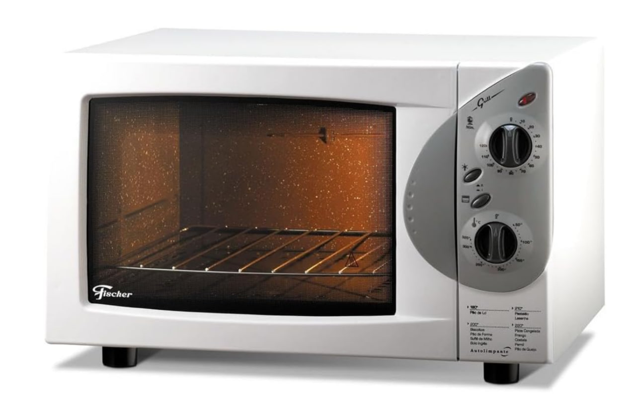 Forno Elétrico Fischer Grill Bancada 44L Branco 220V na Amazon