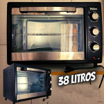 *Forno Elétrico Philco PFE42P 38L com Timer de 60 Minutos e Função Dourar 1500W – Preto na Amazon