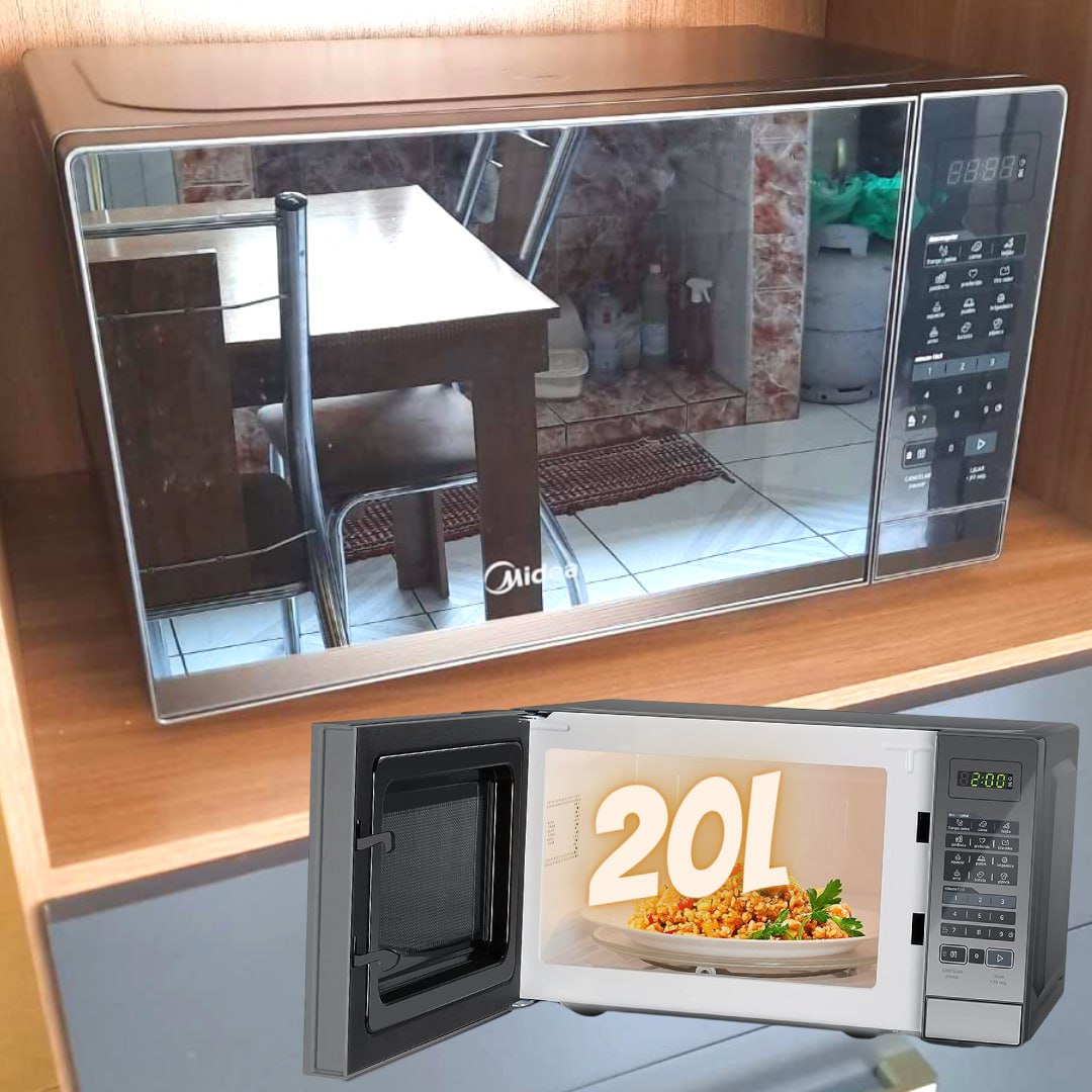 Forno Micro-ondas 20L Prata Espelhado Midea 220V ‎MRAE22 na Amazon