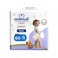 Fralda Amorável Pants G 60 Unidades na Pague Menos