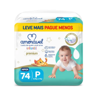 Fralda Amorável Premium P 74 Unidades na Pague Menos