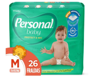 Fralda Baby Protect & Sec M Jumbo – Personal – 26 unidades na Amazon