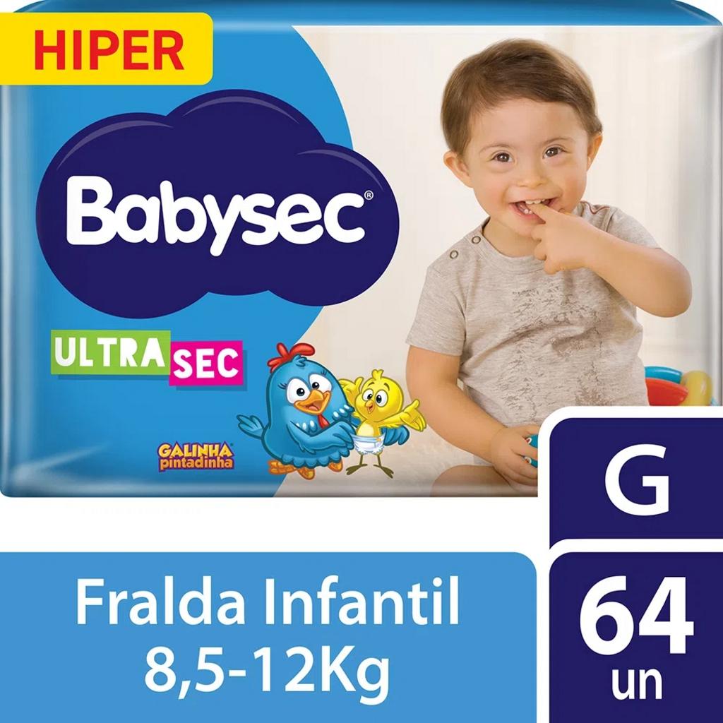 Fralda Babysec Galinha Pintadinha Ultrasec G 64 Unids na Amazon