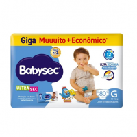 FRALDA BABYSEC ULTRA GIGA G 80 UNIDADES na Amazon