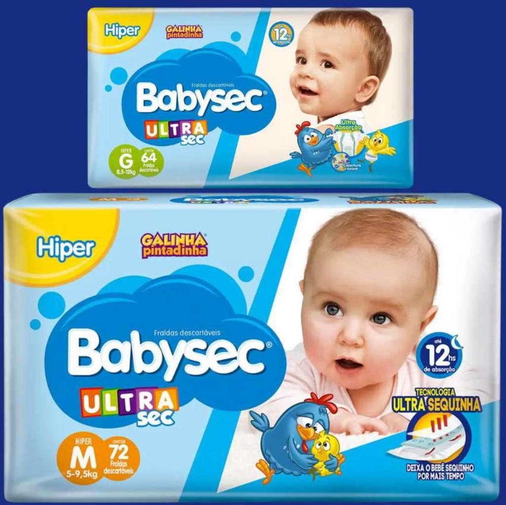 Fralda Babysec Ultrasec Galinha Pintadinha Tam. M e G na Magazine Luiza
