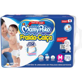 Fralda-Calça MamyPoko Super Seca Tam M - 76 Unidades na Amazon