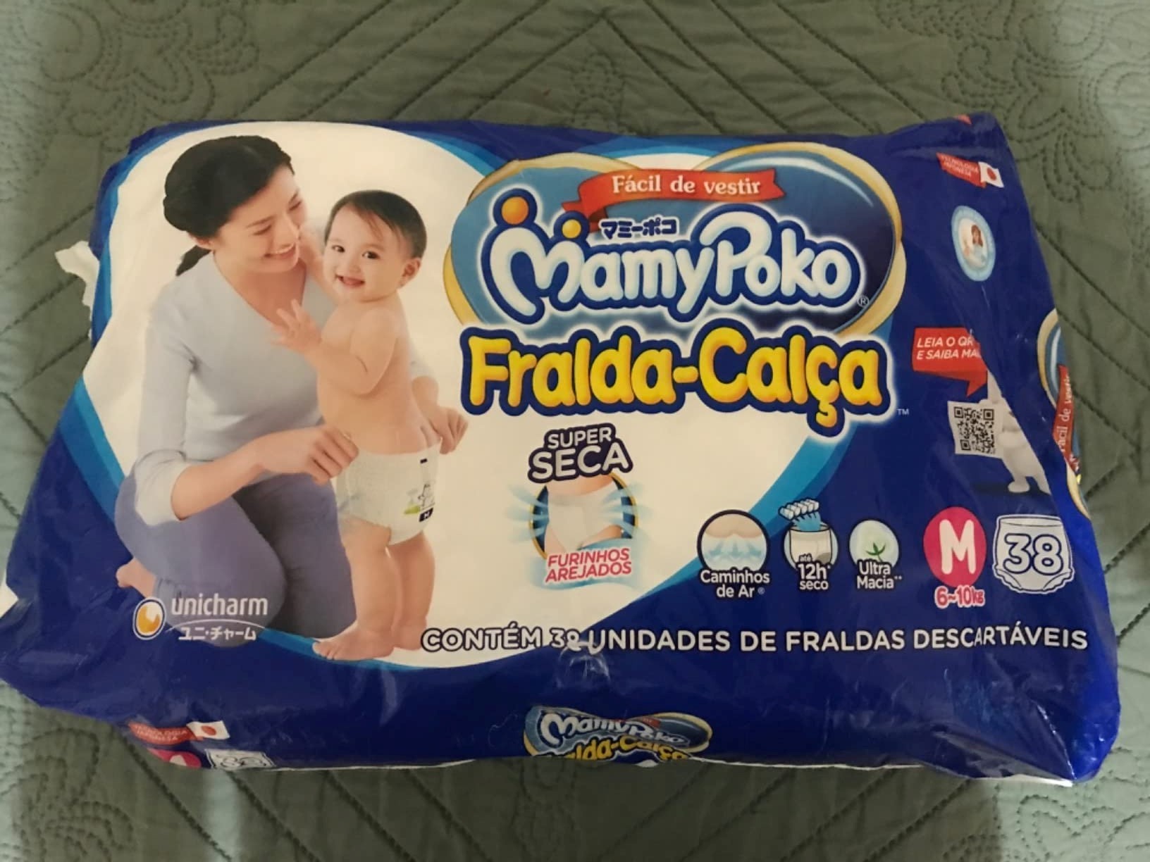 Fralda-Calça Super Seca MamyPoko Tamanho M, 76 unidades na Amazon