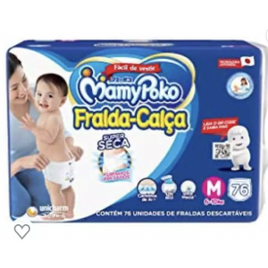 Fralda-Calça Super Seca MamyPoko Tamanho M 76 unidades na Amazon
