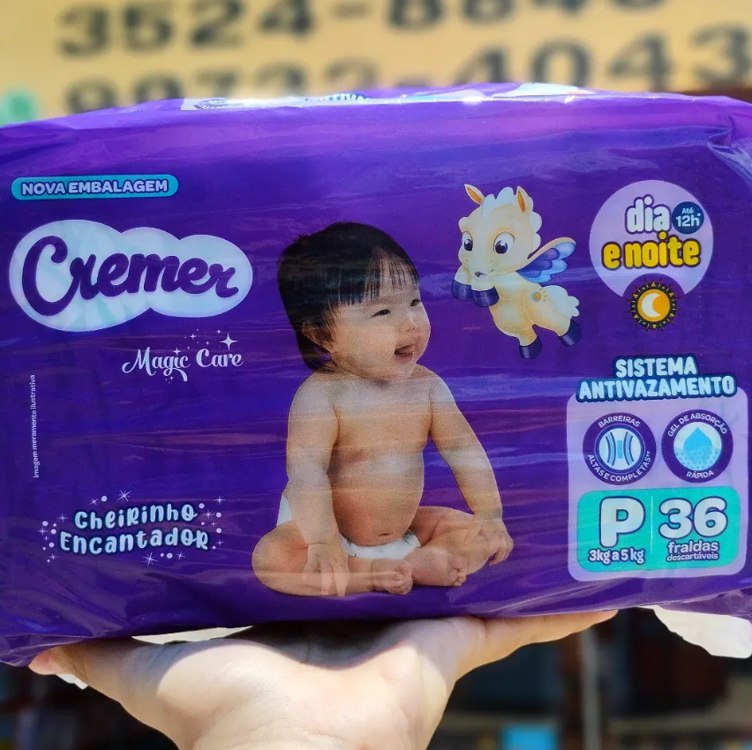 Fralda Cremer Econômica P 36 Unidades na Amazon
