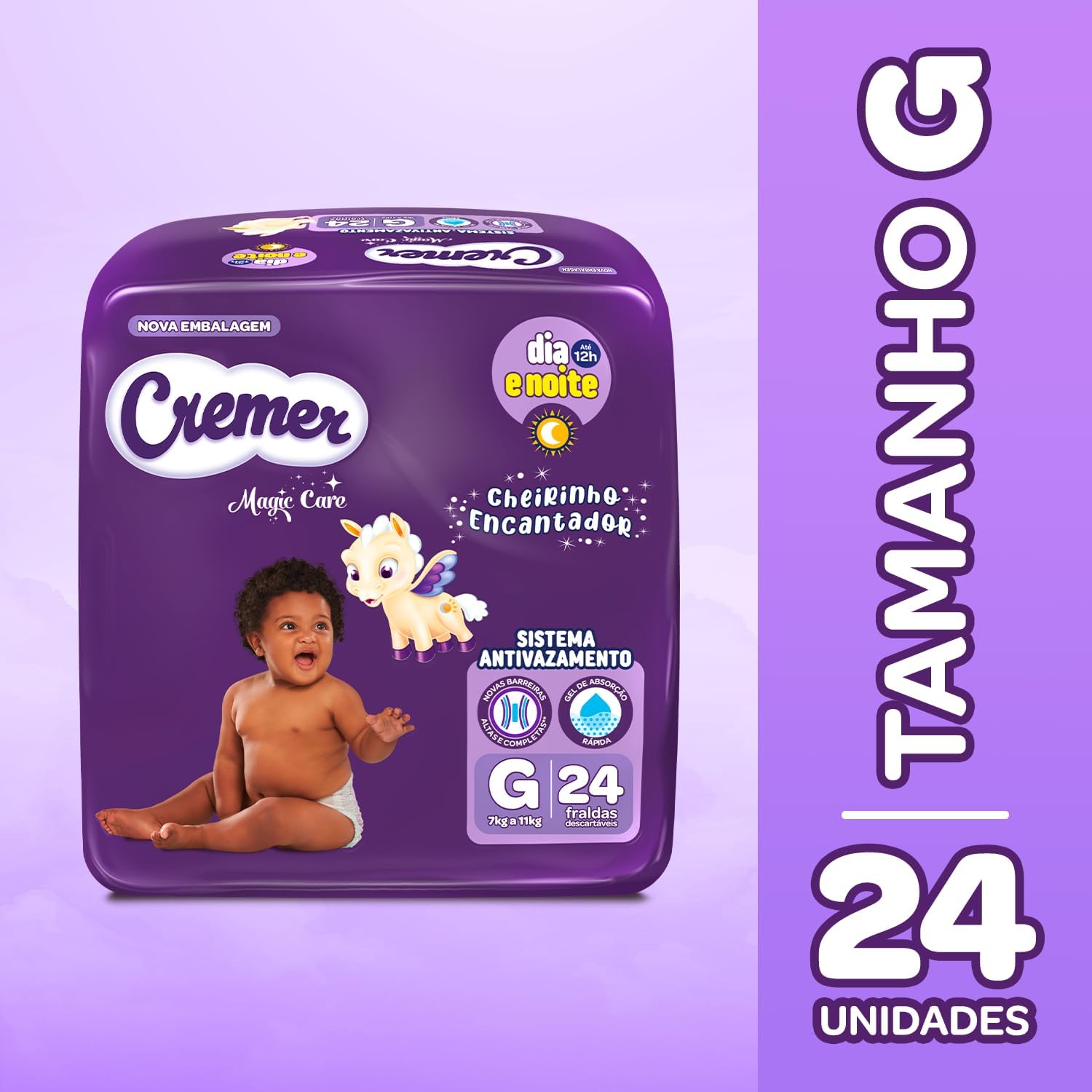 Fralda Cremer Jumbo G 24 Unidades na Amazon