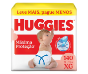 Fralda Descartável Huggies Máxima Proteção Tamanho XG 140 unidades – com tecnologia Xtra-Flex na Amazon