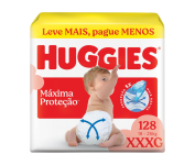 Fralda Descartável Huggies Máxima Proteção Tamanho XXXG 128 unidades – Fralda com tecnologia Xtra-Flex na Amazon