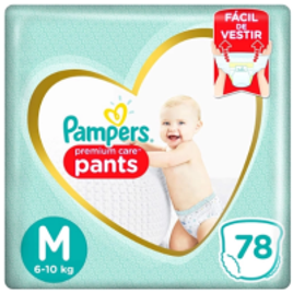 Fralda Descartável Pampers Premium Care Pants M - 78 Unidades na Americanas