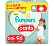 Fralda Fácil de Vestir XG Pampers Pants Premium Care – 96 Unidades na Amazon