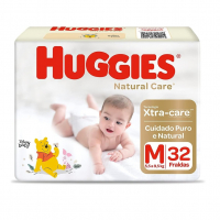 Fralda Huggies NATURAL CARE M 32 Unidades na Amazon