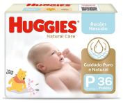 Fralda Huggies NATURAL CARE P 36 unidades na Amazon