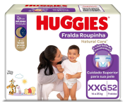 Fralda Huggies NATURAL CARE ROUPINHA XXG 52 unidades na Amazon