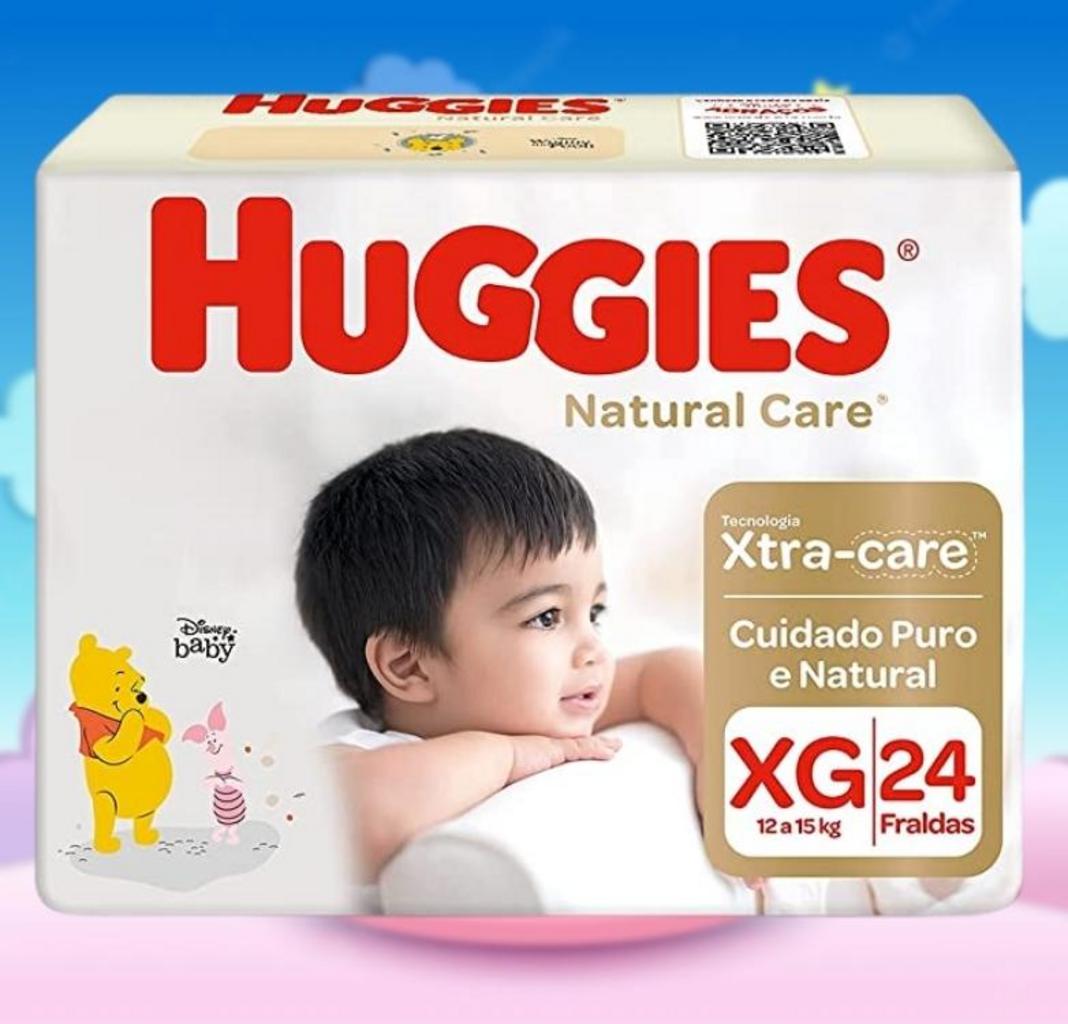 Fralda Huggies NATURAL CARE XG 24 unidades na Amazon