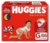 Fralda Huggies Supreme Care G 66 unidades na Amazon