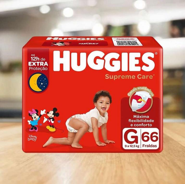 Fralda Huggies Supreme Care G 66 unidades na Amazon