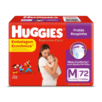 Fralda Huggies Supreme Care Hiper Roupinha Tamanho M Com 72 Unidades na Pague Menos