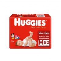 Fralda Huggies Supreme Care Hiper Tamanho M Com 80 Unidades na Pague Menos
