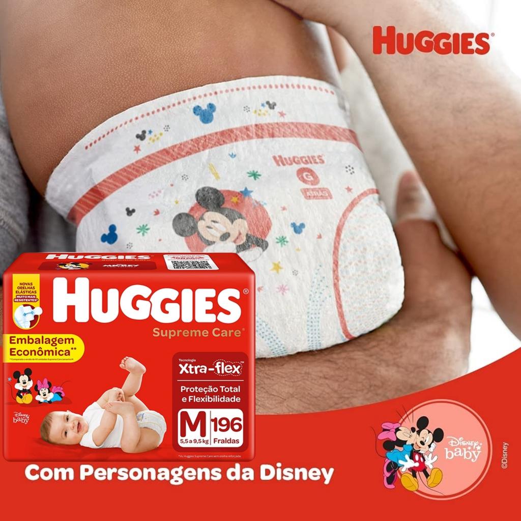 Fralda Huggies Supreme Care M – 196 fraldas na Amazon