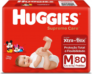 Fralda Huggies Supreme Care M – 80 Fraldas na Amazon