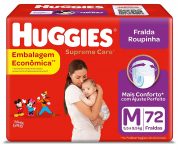 Fralda Huggies Supreme Care Roupinha M – 72 fraldas na Amazon