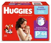 Fralda Huggies Supreme Care Roupinha P – 44 fraldas na Amazon