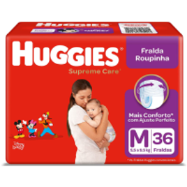 Fralda Huggies Supreme Care Roupinha Tam M - 36 Unidades na Amazon