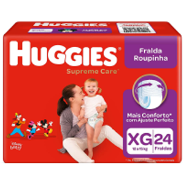 Fralda Huggies Supreme Care Roupinha XG - 24 Unidades na Amazon