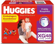 Fralda Huggies Supreme Care Roupinha XG – 48 fraldas na Amazon