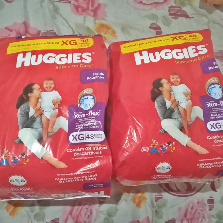 Fralda Huggies Supreme Care Roupinha XG – 48 fraldas na Amazon