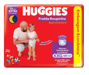 Fralda Huggies Supreme Care Roupinha XXG – 58 fraldas na Amazon