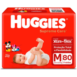 Fralda Huggies Supreme Care Tam M - 80 Unidades na Casas Bahia