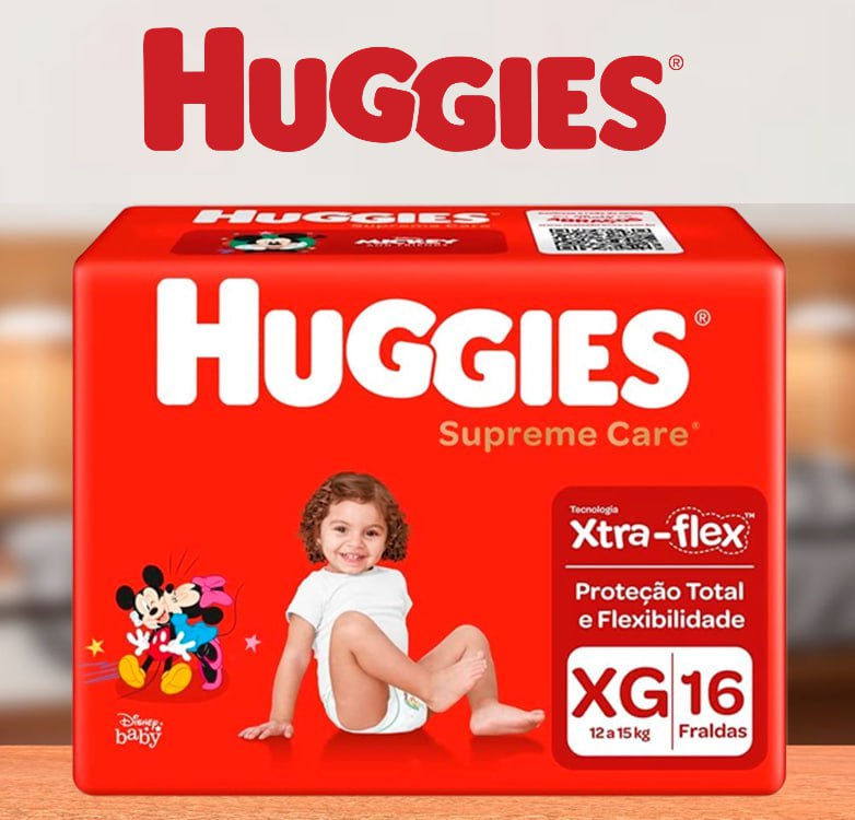 Fralda Huggies Supreme Care Xg – 16 Fraldas na Amazon