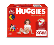Fralda Huggies Supreme Care XG – 58 unidades na Amazon